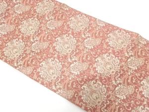 アンティーク　唐花模様織り出し名古屋帯（着用可）